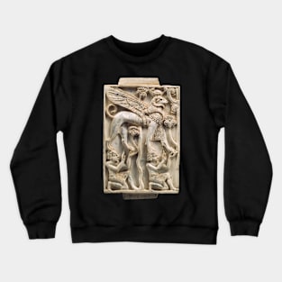 Assyrian Ivory Carving from Nimrud Crewneck Sweatshirt